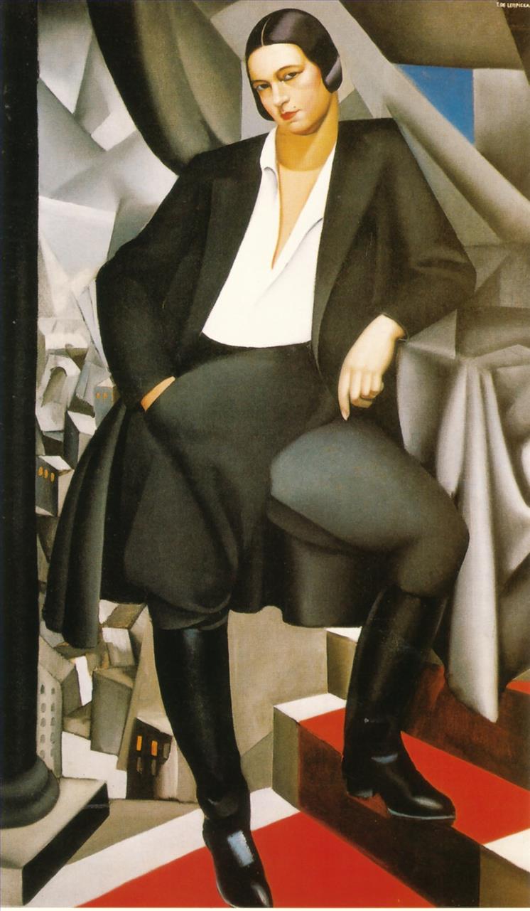 Porträt der Herzogin von la salle 1925 zeitgenössische Tamara de Lempicka Ölgemälde